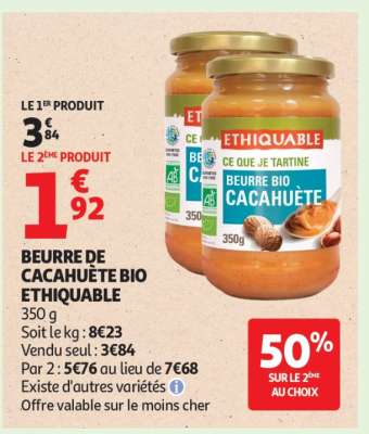 Beurre De Cacahuète Bio Ethiquable
