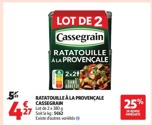 Ratatouille à la Provençale Cassegrain