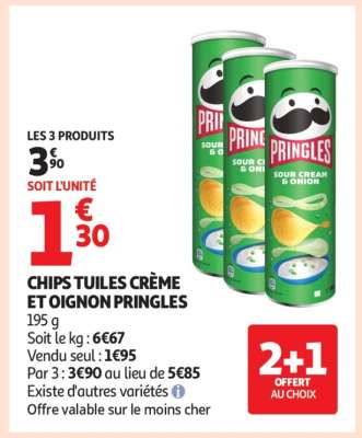 Chips Tuiles Crème Et Oignon Pringles