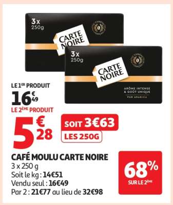 Café Moulu Carte Noire