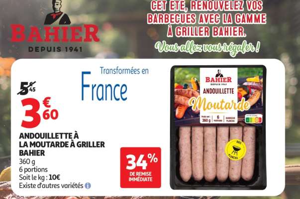 ANDOUILLETTE À LA MOUTARDE À GRILLER BAHIER