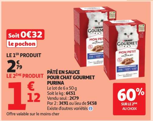 PÂTÉ EN SAUCE POUR CHAT GOURMET PURINA
