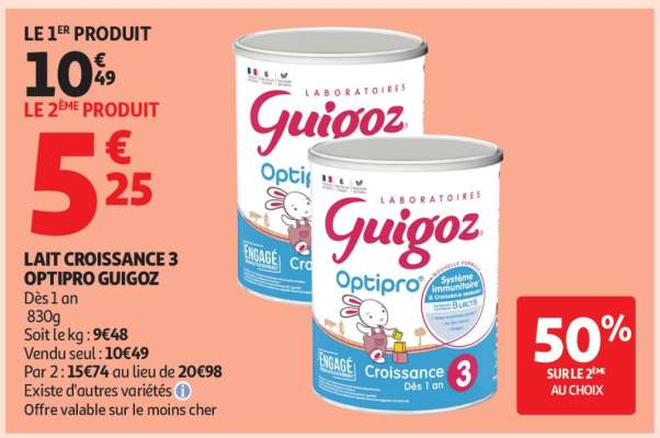 LAIT CROISSANCE 3 OPTIPRO GUIGOZ