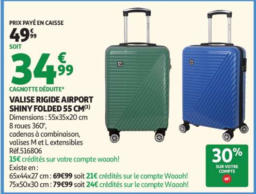 VALISE RIGIDE AIRPORT SHINY FOLDED 55 CM