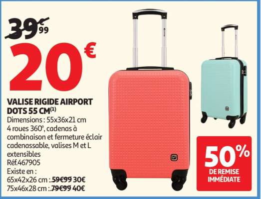 VALISE RIGIDE AIRPORT DOTS 55 CM