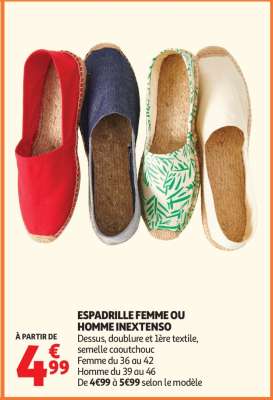 Espadrille Femme Ou Homme Inextenso