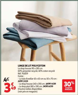 LINGE DE LIT POLYCOTON