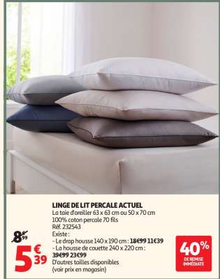 Linge De Lit Percale Actuel
