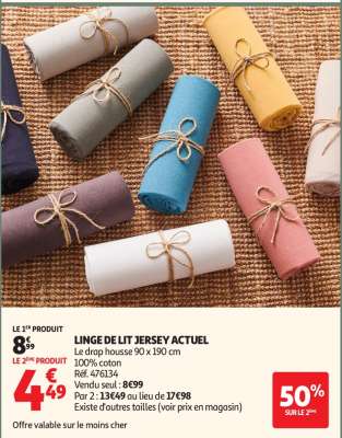 LINGE DE LIT JERSEY ACTUEL