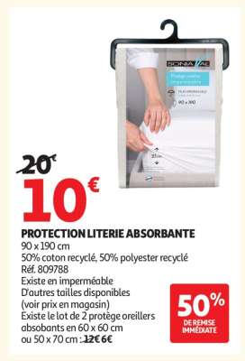 PROTECTION LITERIE ABSORBANTE