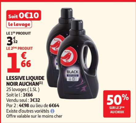 LESSIVE LIQUIDE NOIR AUCHAN