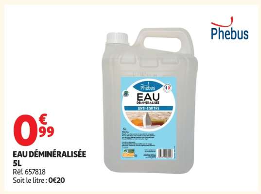 Eau déminéralisée 5L