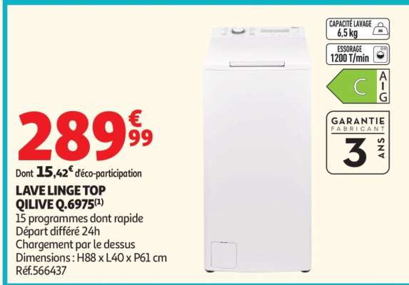LAVE LINGE TOP QILIVE Q.6975