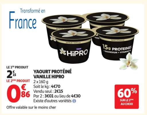 YAOURT PROTÉINÉ VANILLE HIPRO