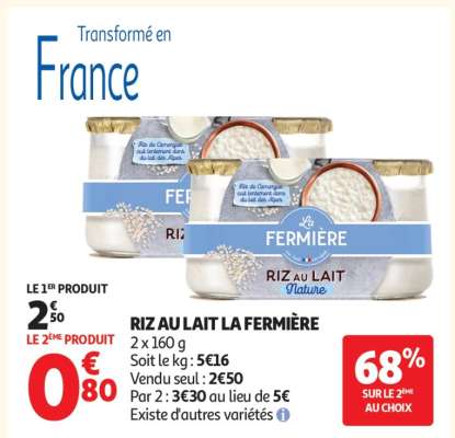 Riz Au Lait La Fermière