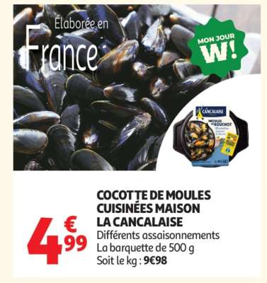 COCOTTE DE MOULES CUISINÉES MAISON LA CANCALAISE
