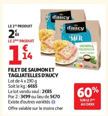 FILET DE SAUMON ET TAGLIATELLES D'AUCY