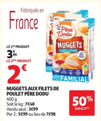 NUGGETS AUX FILETS DE POULET PÈRE DODU
