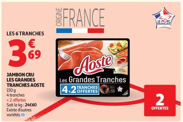 Jambon Cru Les Grandes Tranches Aoste