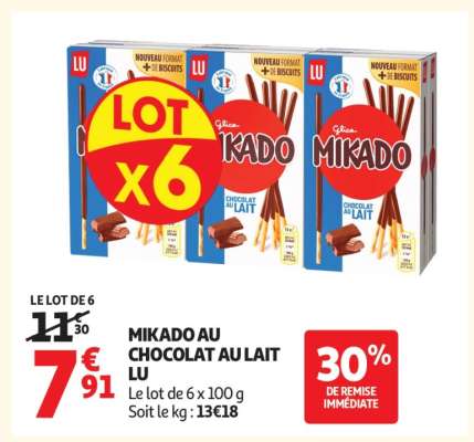 Mikado Au Chocolat Au Lait Lu