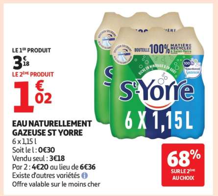EAU NATURELLEMENT GAZEUSE ST YORRE