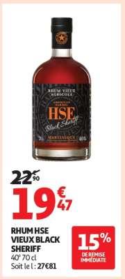Rhum Hse Vieux Black Sheriff