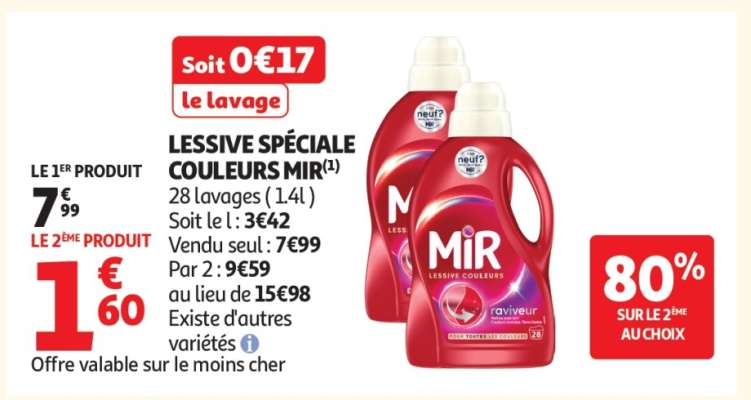 LESSIVE SPÉCIALE COULEURS MIR
