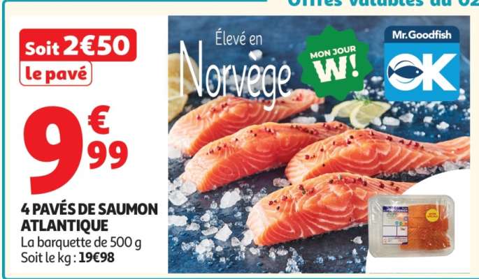 4 Pavés De Saumon Atlantique