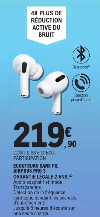 Écouteurs sans fil AirPods Pro 3
