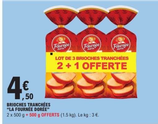 Brioches Tranchées La Fournée Dorée