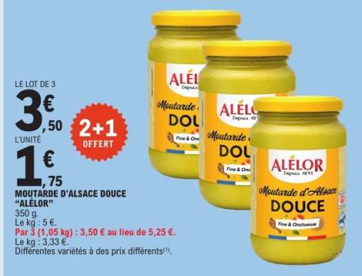 MOUTARDE D'ALSACE DOUCE ALELOR