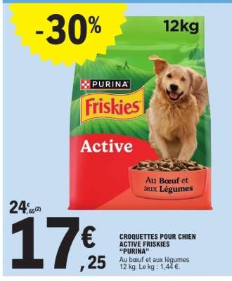 CROQUETTES POUR CHIEN ACTIVE FRISKIES 'PURINA'