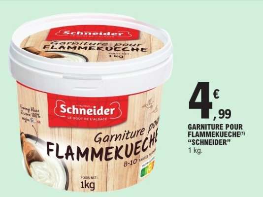 GARNITURE POUR FLAMMEKUECHE 'SCHNEIDER'