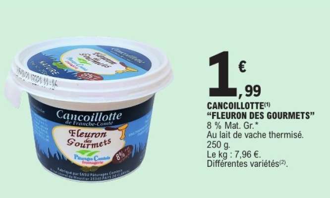CANCOILLOTTE "FLEURON DES GOURMETS"