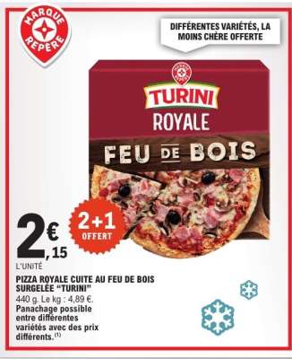 Pizza Royale Cuite au Feu de Bois Surgelée 'Turini'