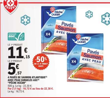 Pavés Saumon avec Peau