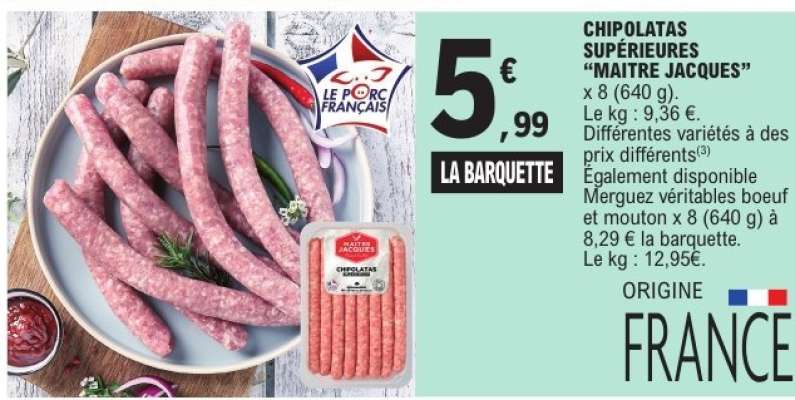 CHIPOLATAS SUPÉRIEURES “MAÎTRE JACQUES”