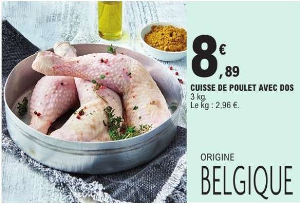 Cuisse de poulet avec dos