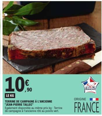 TERRINE DE CAMPAGNE À L'ANCIENNE "JEAN-PIERRE TALLEC"