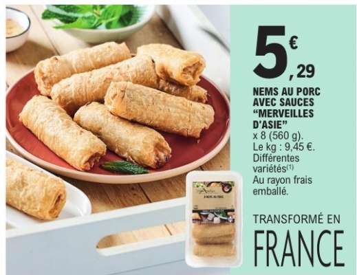 Nems au porc avec sauces "Merveilles d'Asie"