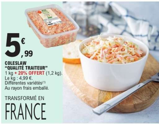 COLESLAW "QUALITE TRAITEUR"
