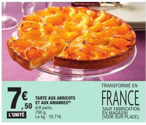 TARTE AUX ABRICOTS ET AUX AMANDES