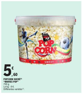 Popcorn sucré MOVIES POP