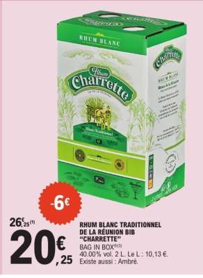 RHUM BLANC TRADITIONNEL DE LA RÉUNION BIB “CHARRETTE”