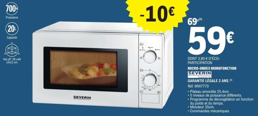 Micro-ondes monofonction Severin
