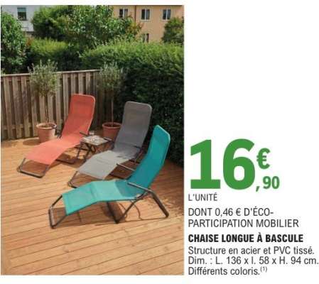 CHAISE LONGUE À BASCULE