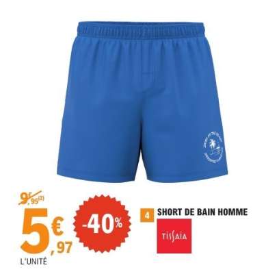 Short de bain homme