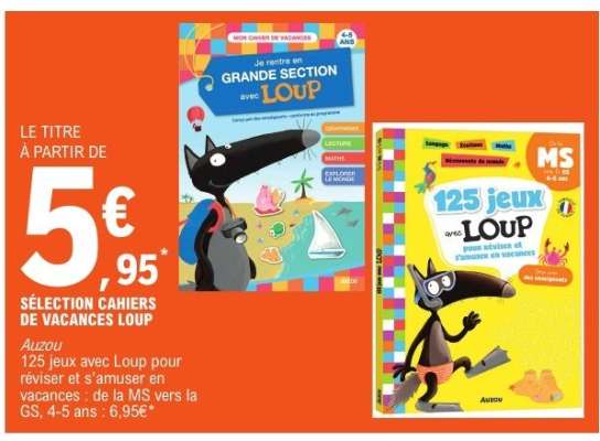 SÉLECTION CAHIERS DE VACANCES LOUP