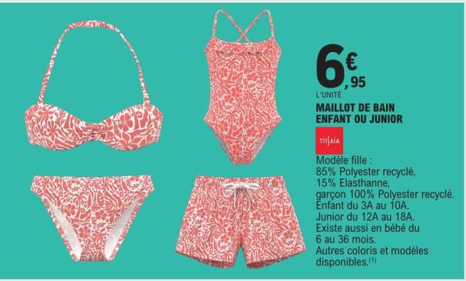 Maillot de bain enfant ou junior