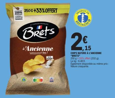 CHIPS NATURE À L'ANCIENNE “BRETS”